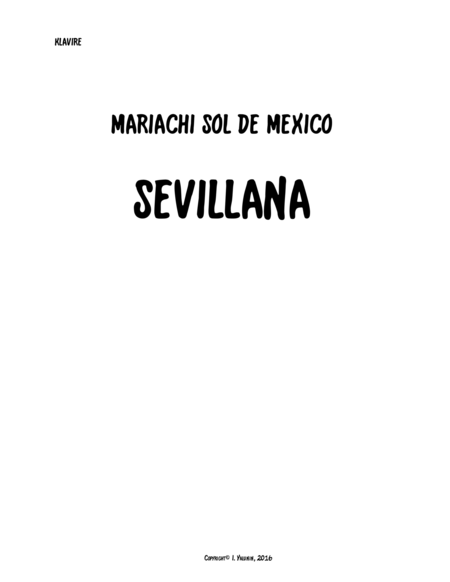 Free Sheet Music Mariachi Sol De Mexico Sevillana