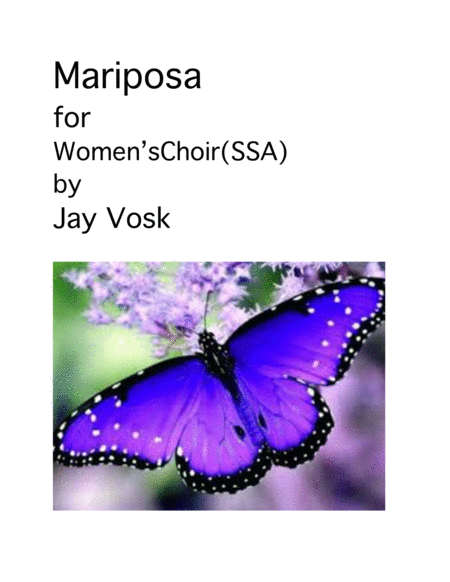 Free Sheet Music Mariposa