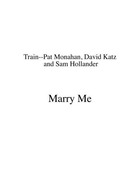 Free Sheet Music Marry Me Violin Solo For Solo Violin