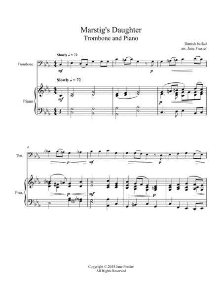 Free Sheet Music Marstigs Daughter