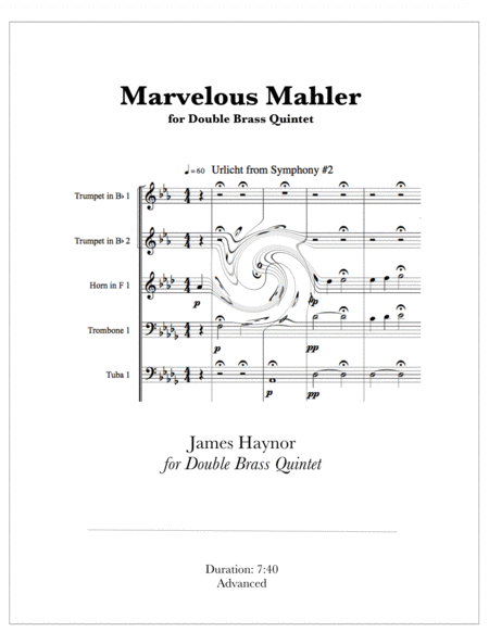 Free Sheet Music Marvelous Mahler For Double Brass Quintet