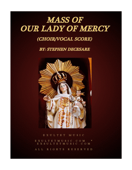 Mass Of Our Lady Of Mercy Vocal Score Sheet Music