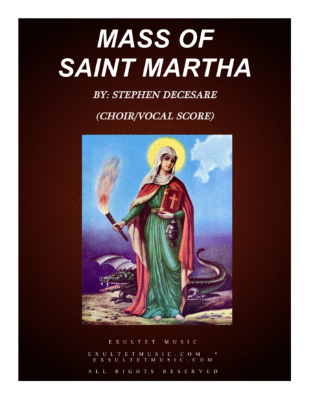 Mass Of Saint Martha Choir Vocal Score Sheet Music