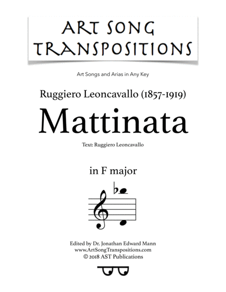 Mattinata F Major Sheet Music