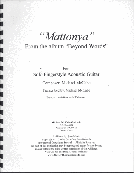 Free Sheet Music Mattonya