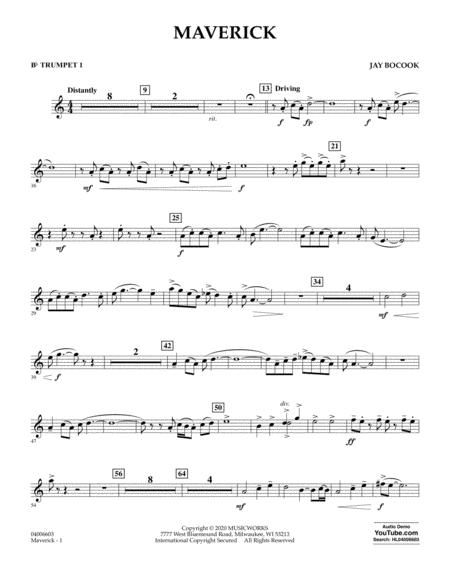 Free Sheet Music Maverick Bb Trumpet 1