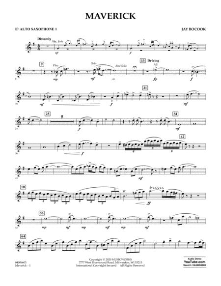 Free Sheet Music Maverick Eb Alto Saxophone 1