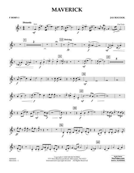 Free Sheet Music Maverick F Horn 1