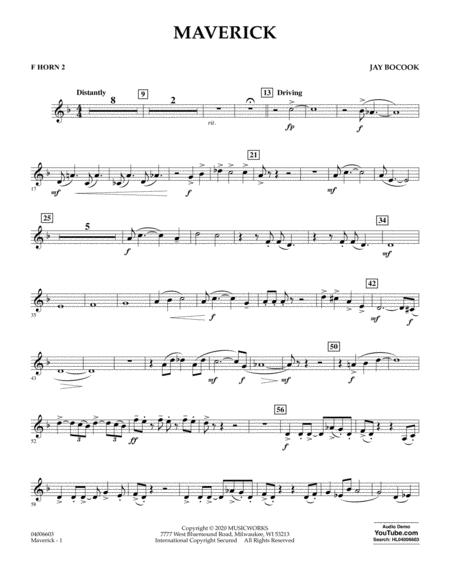 Free Sheet Music Maverick F Horn 2