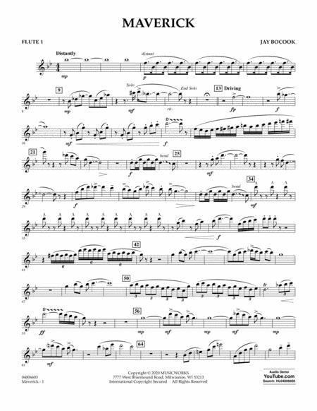 Free Sheet Music Maverick Flute 1