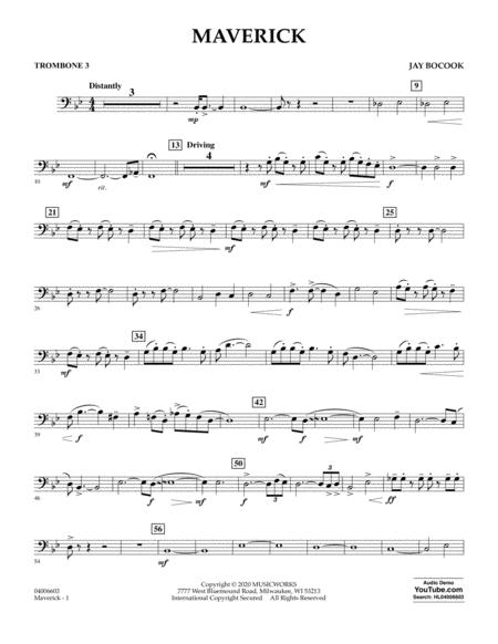Free Sheet Music Maverick Trombone 3