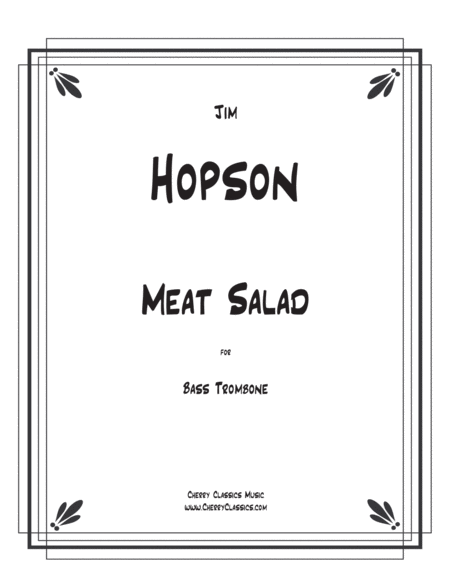 Meat Salad For Solo Bass Trombone Sheet Music