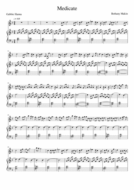 Free Sheet Music Medicate