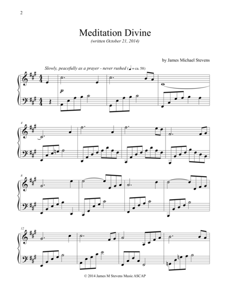 Free Sheet Music Meditation Divine