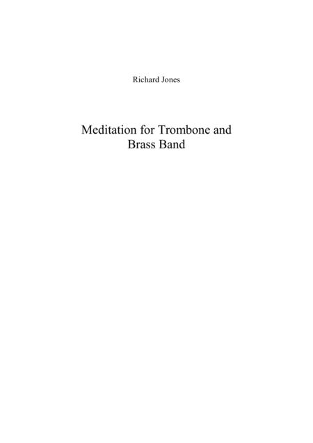 Meditation For Solo Trombone And Brass Band Sheet Music