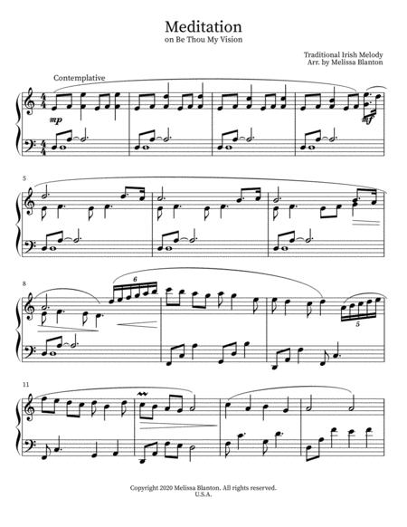 Free Sheet Music Meditation On Be Thou My Vision