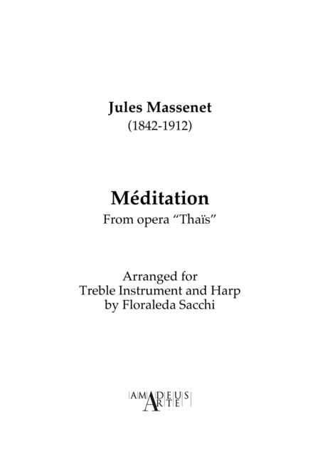 Meditation Thais Act Ii Sheet Music