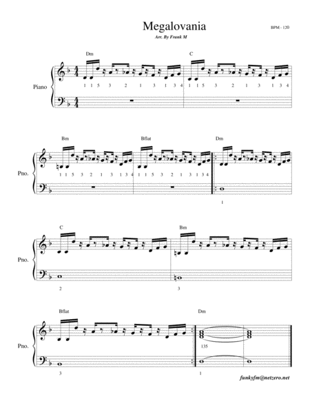 Free Sheet Music Megalovania