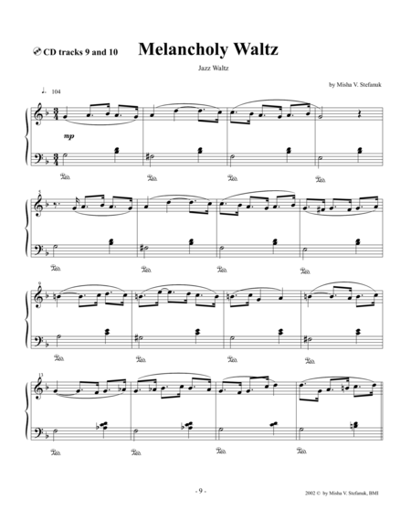 Melancholy Waltz Easy Jazz Sheet Music