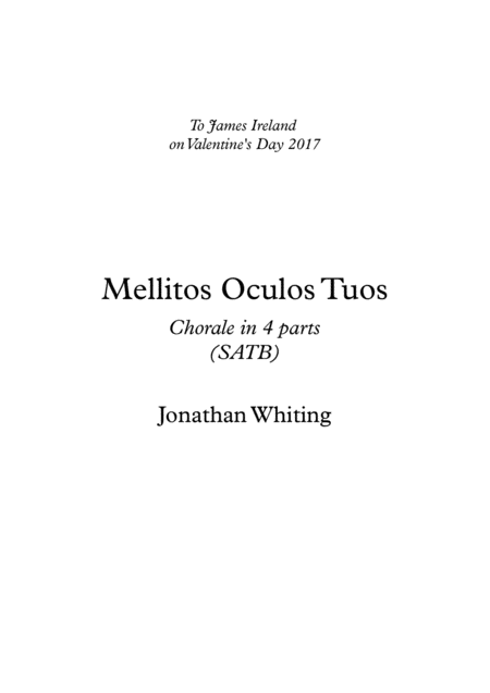 Free Sheet Music Mellitos Oculos Tuos