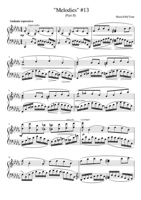 Free Sheet Music Melodies Part Ii