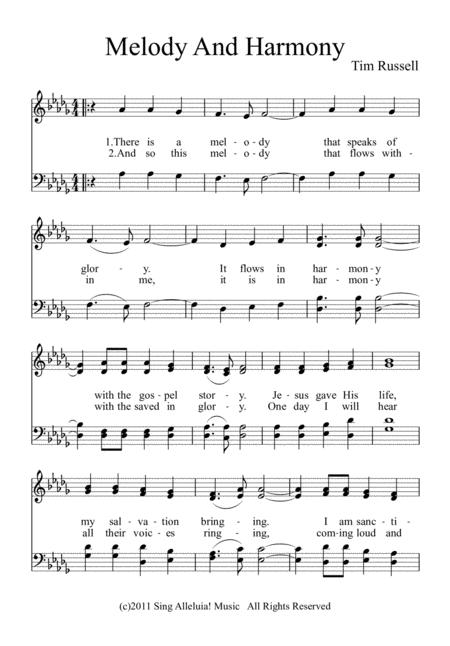 Free Sheet Music Melody And Harmony