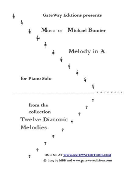 Free Sheet Music Melody In A Solo From 12 Diatonic Melodies