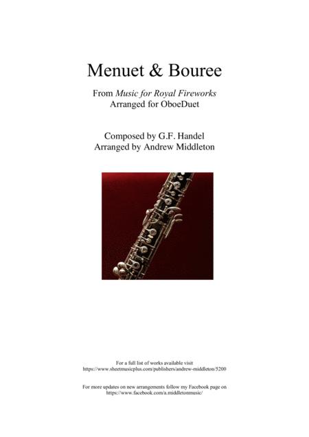 Free Sheet Music Menuet Bouree Arranged For Oboe Duet