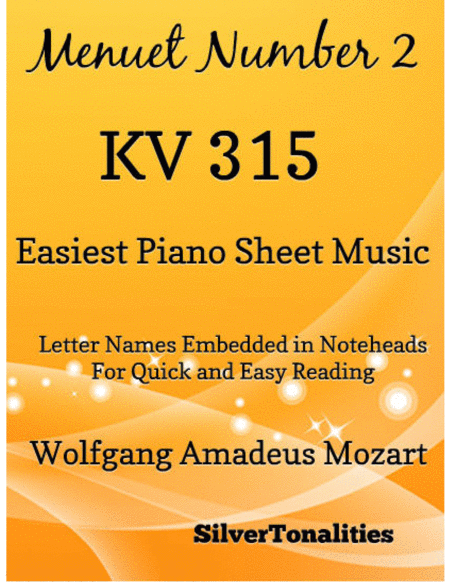 Menuet Number 2 Kv 315 Easiest Piano Sheet Music Sheet Music