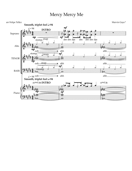 Mercy Mercy Me The Ecology Sheet Music