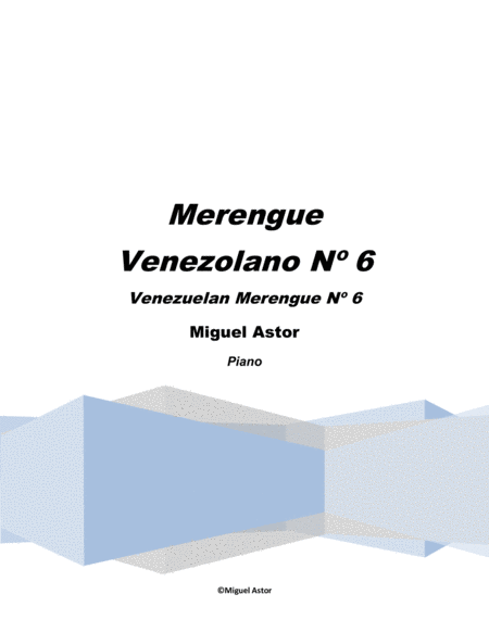 Free Sheet Music Merengue Venezolano N 6