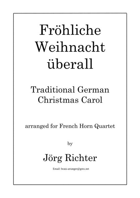 Merry Christmas Everywhere Frhliche Weihnacht Berall For French Horn Quartet Sheet Music