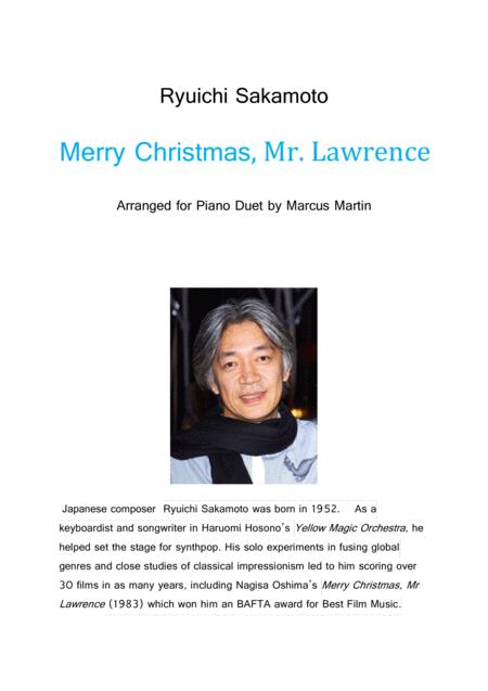 Merry Christmas Mr Lawrence Arranged For Piano Duet Sheet Music