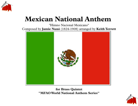 Mexican National Anthem For Brass Quintet Sheet Music