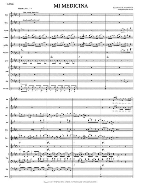 Free Sheet Music Mi Medicina Vocals And Jazz Combo