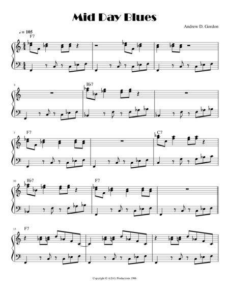 Mid Day Blues Sheet Music