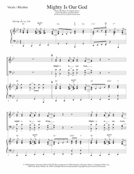 Free Sheet Music Mighty Is Our God