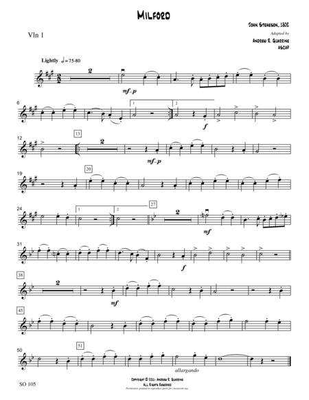 Free Sheet Music Milford