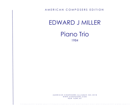 Free Sheet Music Millere Piano Trio 1984