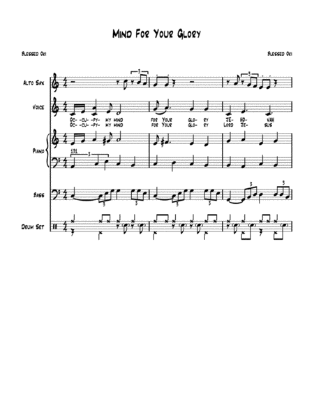 Mind For Your Glory Sheet Music