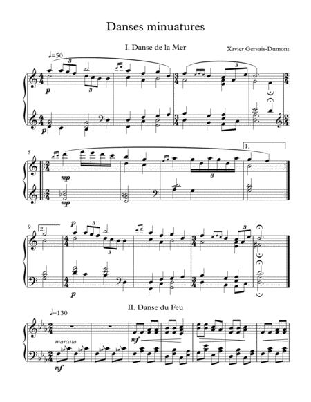 Free Sheet Music Miniature Dances