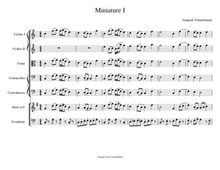 Free Sheet Music Miniature I