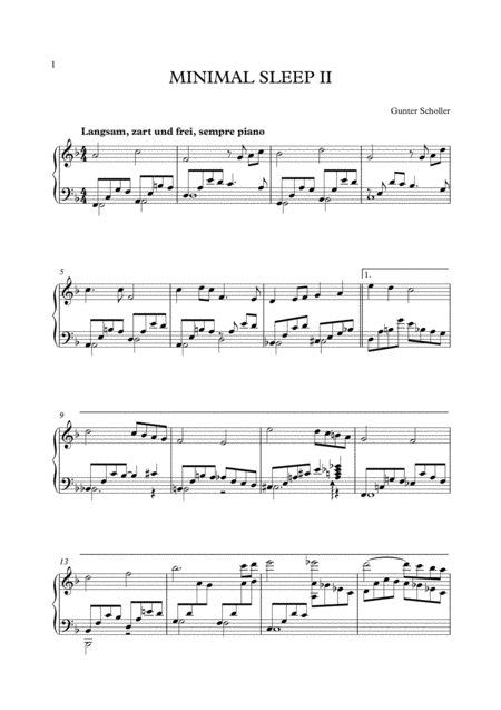 Minimal Sleep Ii Sheet Music