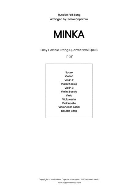 Minka Flexible String Quartet Ensemble Sheet Music