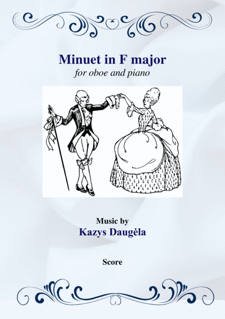 Minuet In F Major For Oboe And Piano Sheet Music