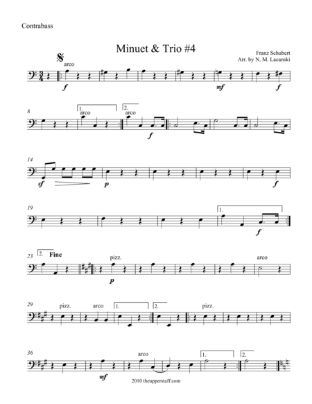 Free Sheet Music Minuet Trio 4