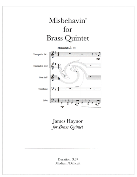 Misbehavin For Brass Quintet Sheet Music