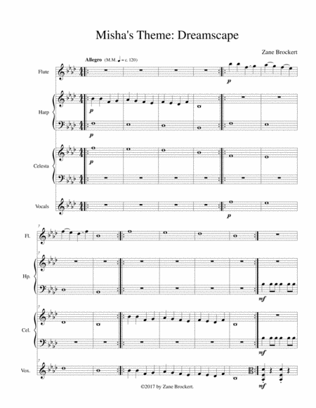 Mishas Theme Dreamscape Sheet Music