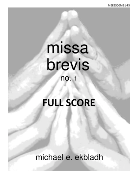 Missa Brevis No 1 Full Score And Parts Sheet Music