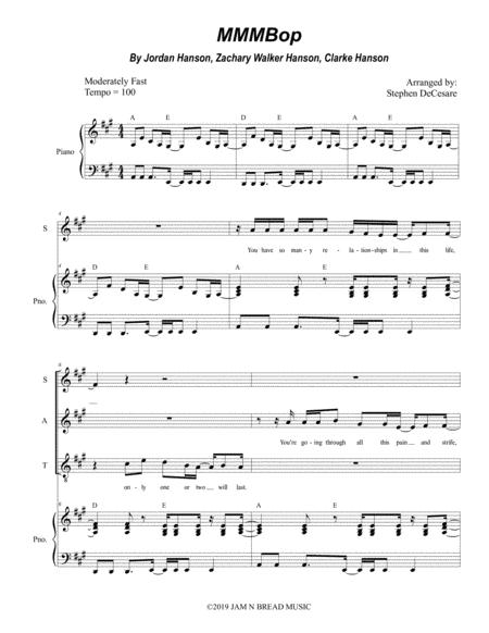 Mmmbop For Vocal Quartet Satb Sheet Music